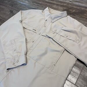 GameGuard Outdoors Long Sleeve Shirt Mens Size L Vented Fishing UPF Boating
